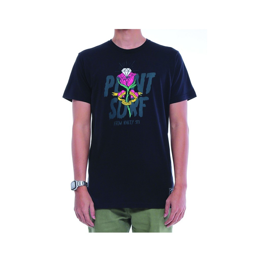 Planet Surf Clothing Kaos Pria Lengan Pendek Hitam Rossela 184J MTSS18402-BLK Planet Surf Kaos Pria 