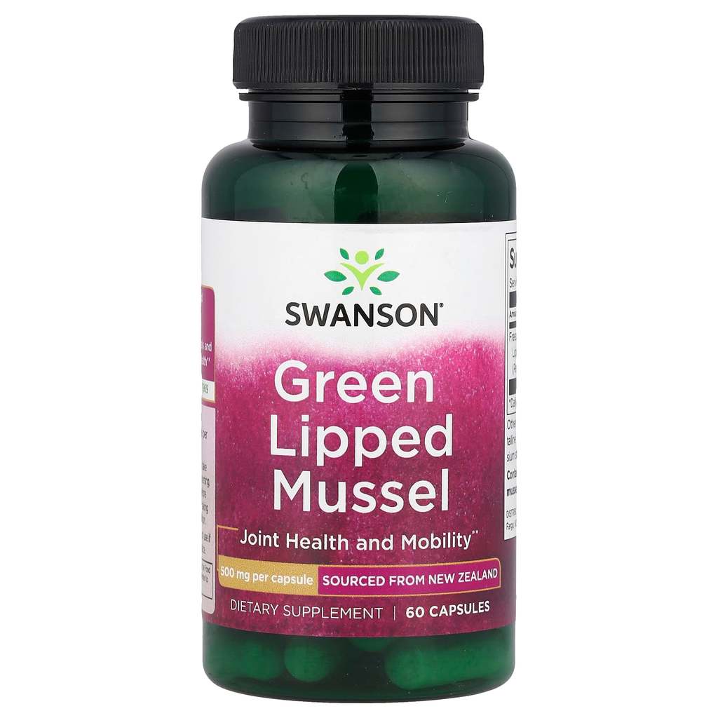 Swanson, Green Lipped Mussel, 500 mg, 60 Capsules