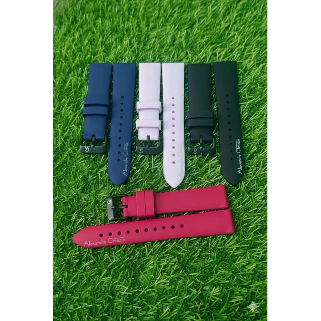 tali jam Alexandre Christie logo rubber strap Alexandre Christie tali jam Alexandre Christie logo Ru
