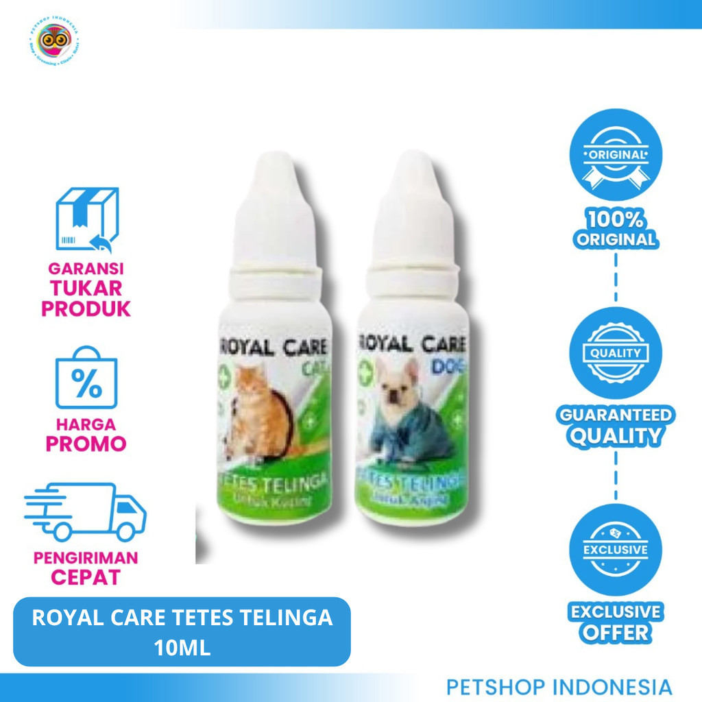 Royal Care Obat Telinga 10ml - Obat Tetes Telinga Kucing Anjing