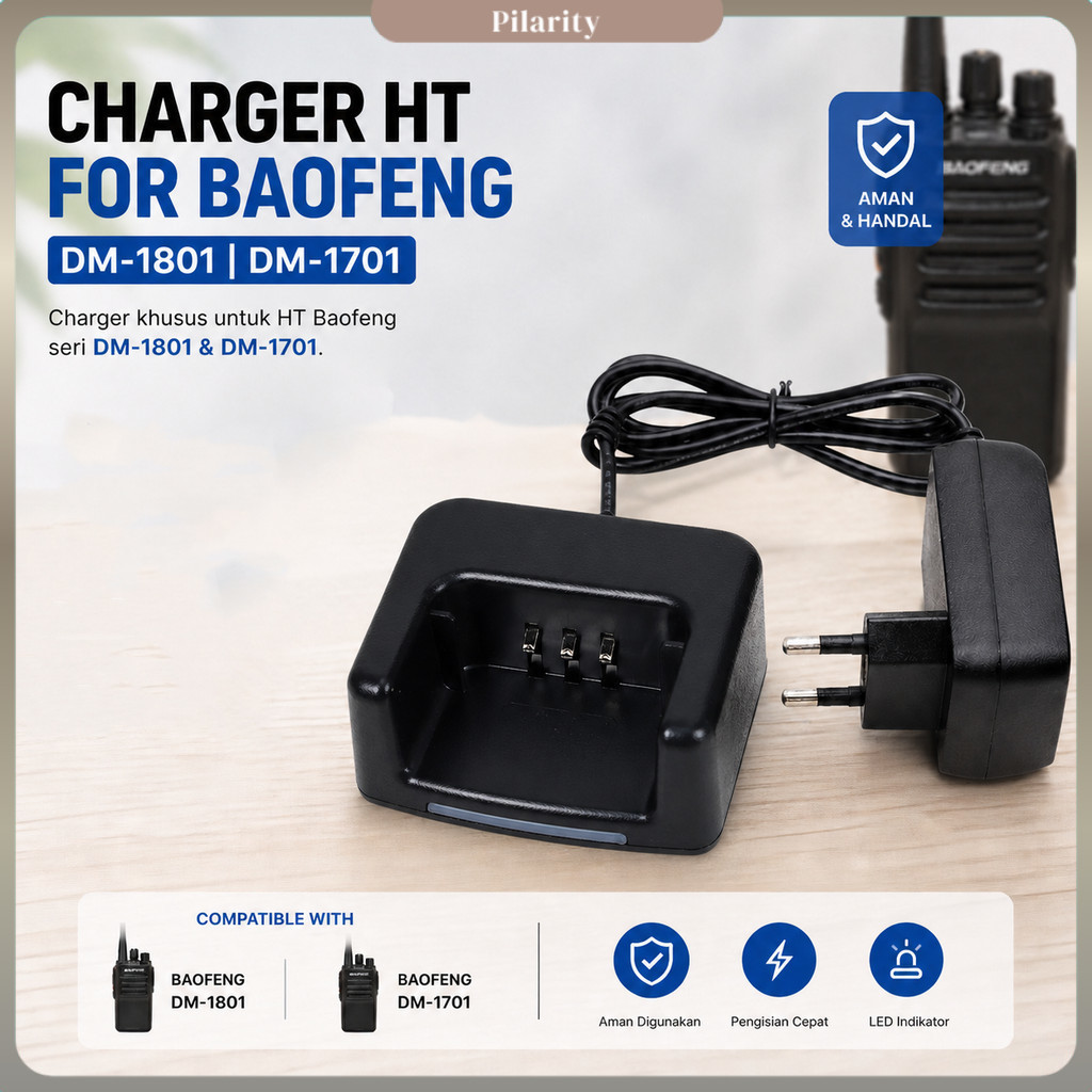 Baofeng Charger Baterai HT Walkie Talkie for Baofeng DM-1801 DM-1701 - DM-8