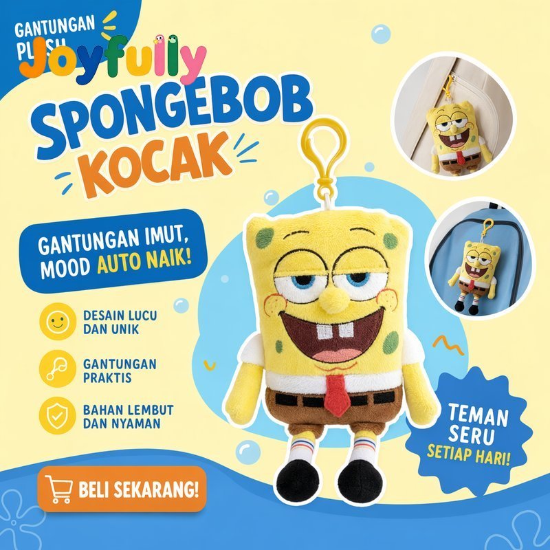 boneka plush ikan nemo lucu gantungan kunci mini lembut isi spons hiasan tas ransel koleksi