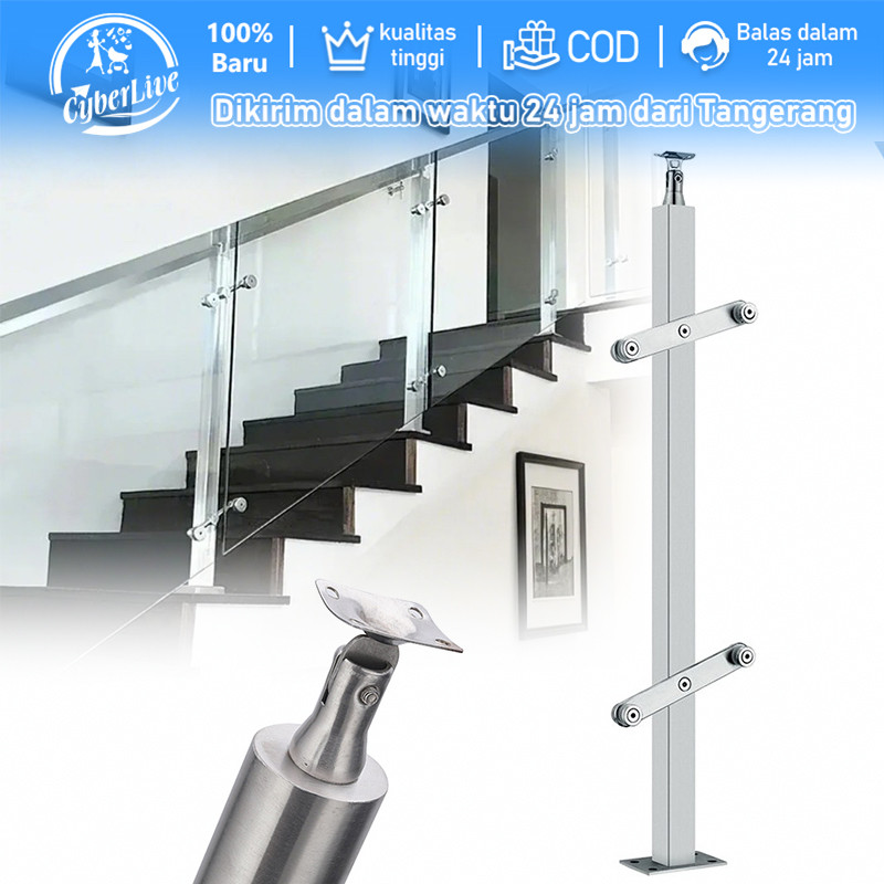 85cm Tiang Railing Tangga Stainless Tangga Stenlis Sus 304