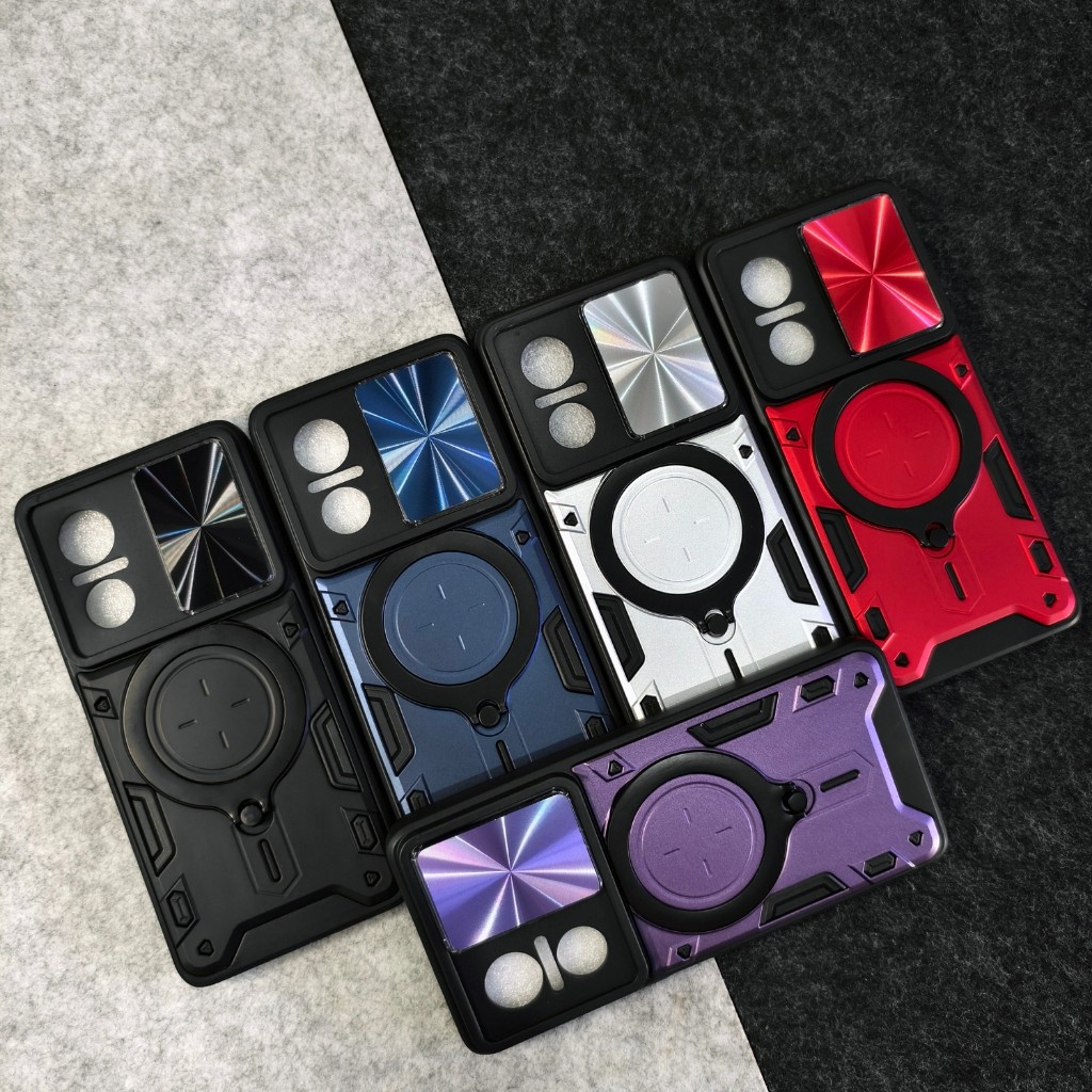 Huawei Nova 9 SE - EvoX Army Flash Flip Lens Armor Case Shockproof