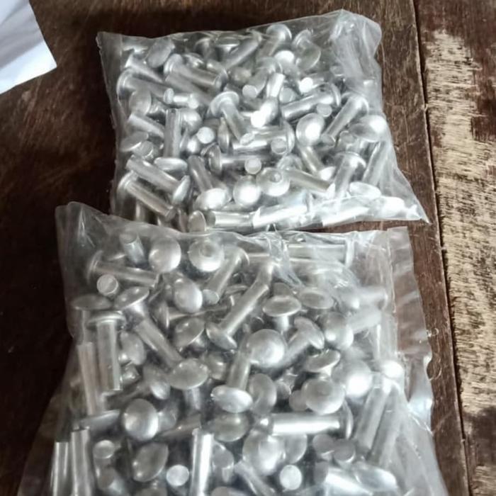 Paku Keling Aluminium M6 x 20-Paku Keling 6mm panjang 20mm(100pcs)