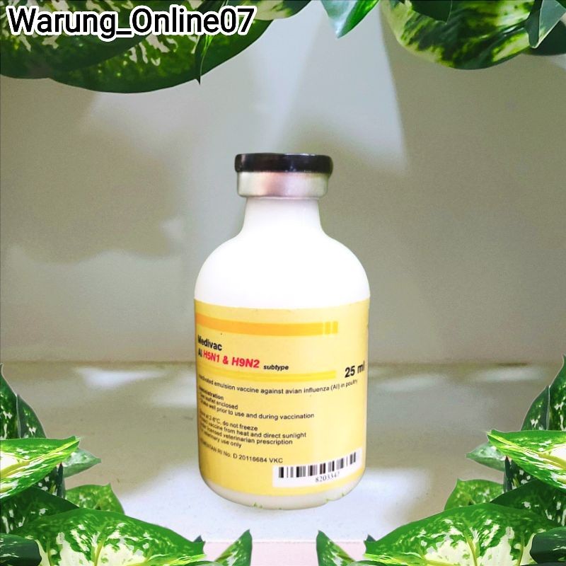 VAKSIN MEDIVAC AI H5N1 25ML VAKSIN AYAM MENCEGAH AYAM SAKIT SYARAF AYAN TETELO FLU BURUNG