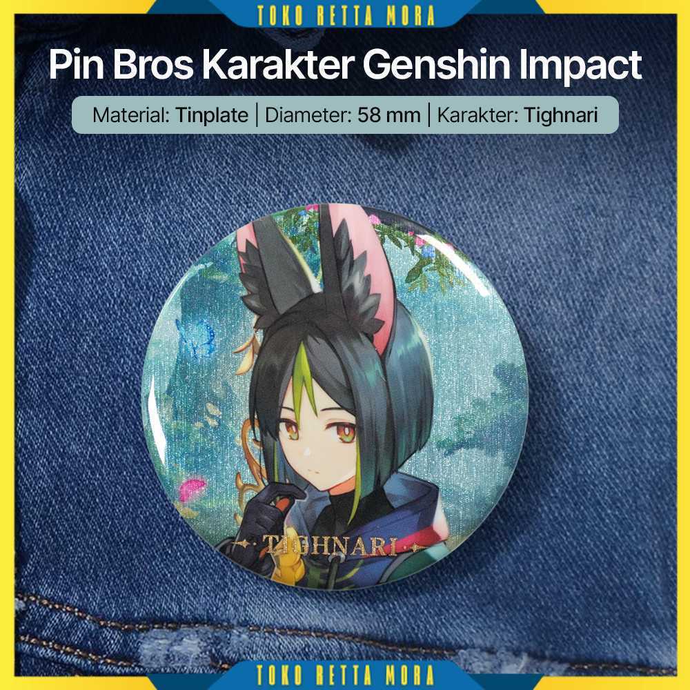 YWZL Pin Bros Karakter Genshin Impact Background Theme Can Badge - YZ015