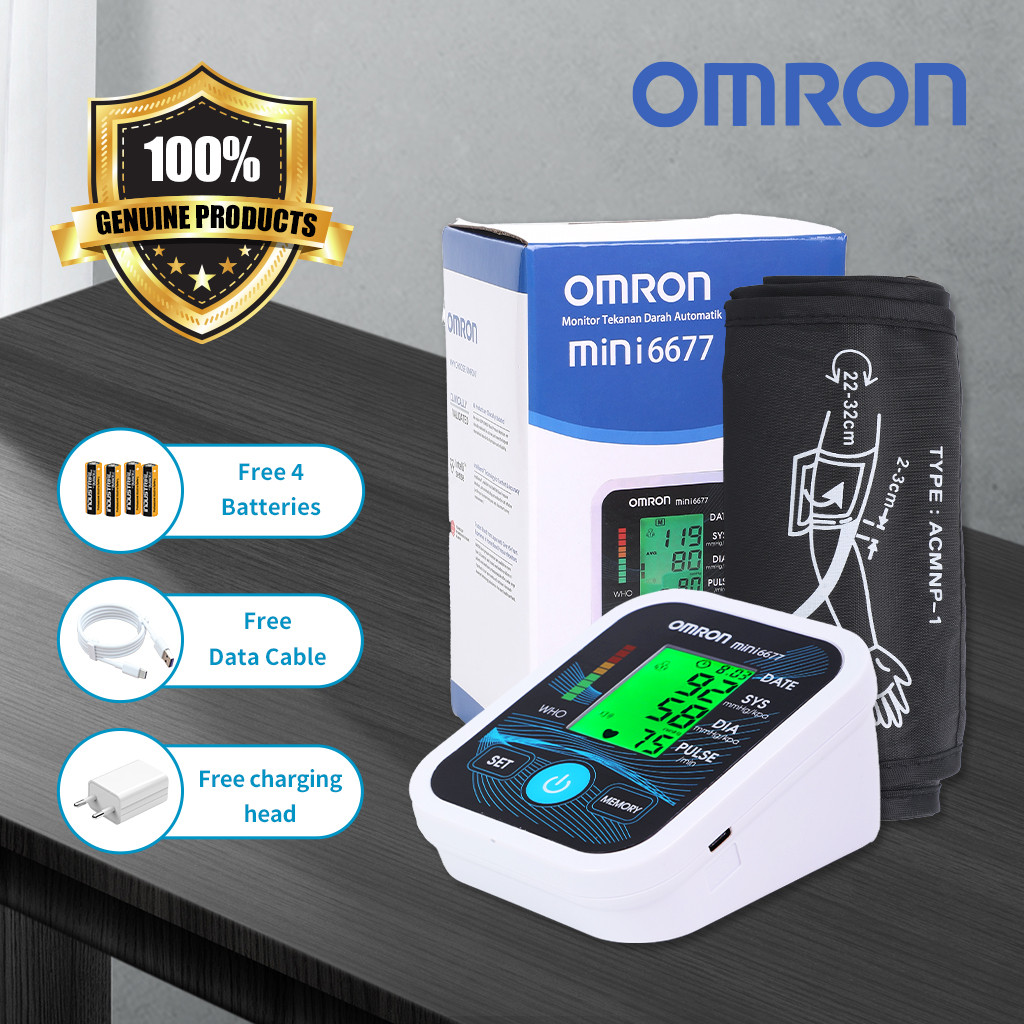 OMRON Blood Pressure Monitor Tensimeter Digital Akurasi Tinggi Rumah alat cek tensi darah digital