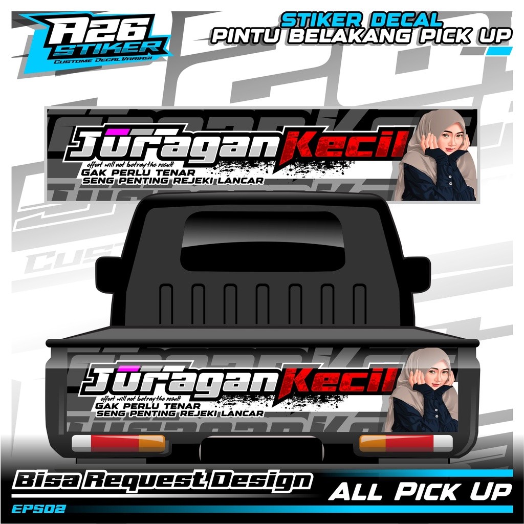 Sriker Decal Kabin Pintu Belakang Pick Up Custom Bisa Di Semua Mobil Pick Up.