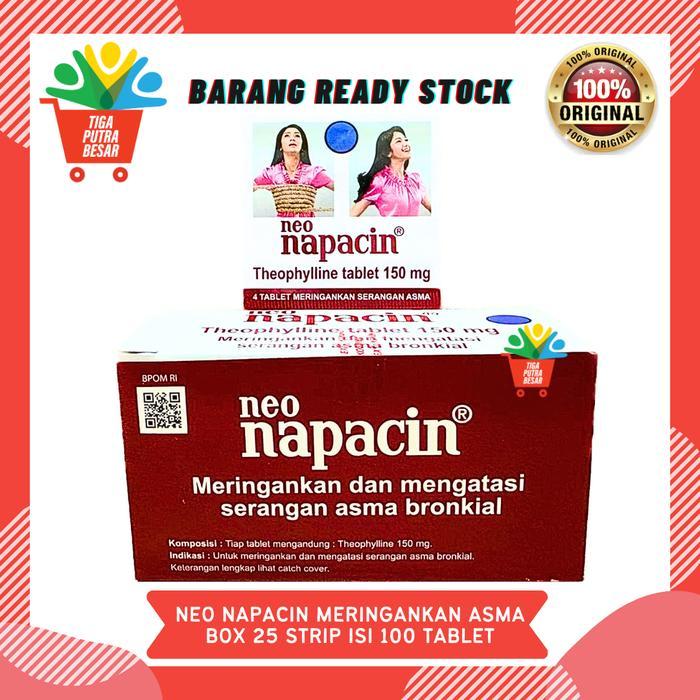 NEO NAPACIN 1 BOX ISI 25 STRIP 100 TABLET / MENGATASI ASMA