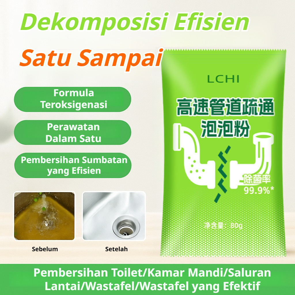 Pembersih Sumbatan Pipa Berbusa /Bubuk Busa Anti Sumbat Saluran Air/Serbuk Busa Pembersih Pipa Cepat