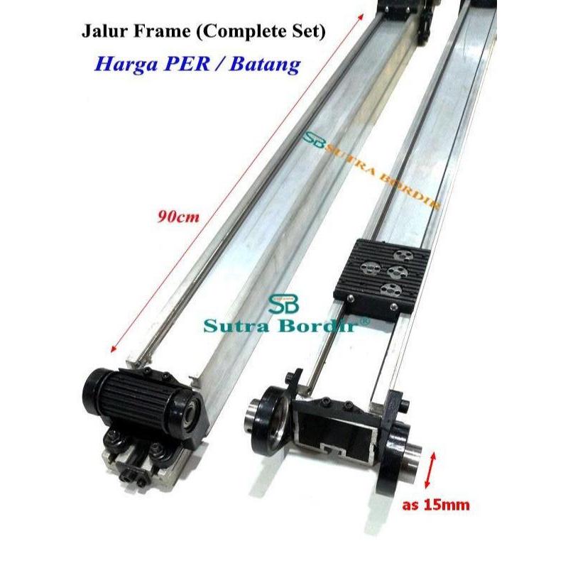 Frame 90cm as 15mm frame tengah as 15mm mesin bordir komputer complete set rel samping as 18mm frame