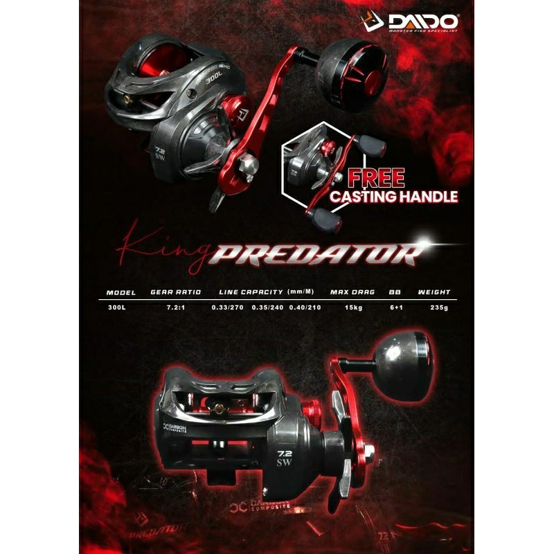 Rell BC Daido Predator King Predator Ghost dan Pro Series 200L + Bc King Predator 300L/R 400XL L