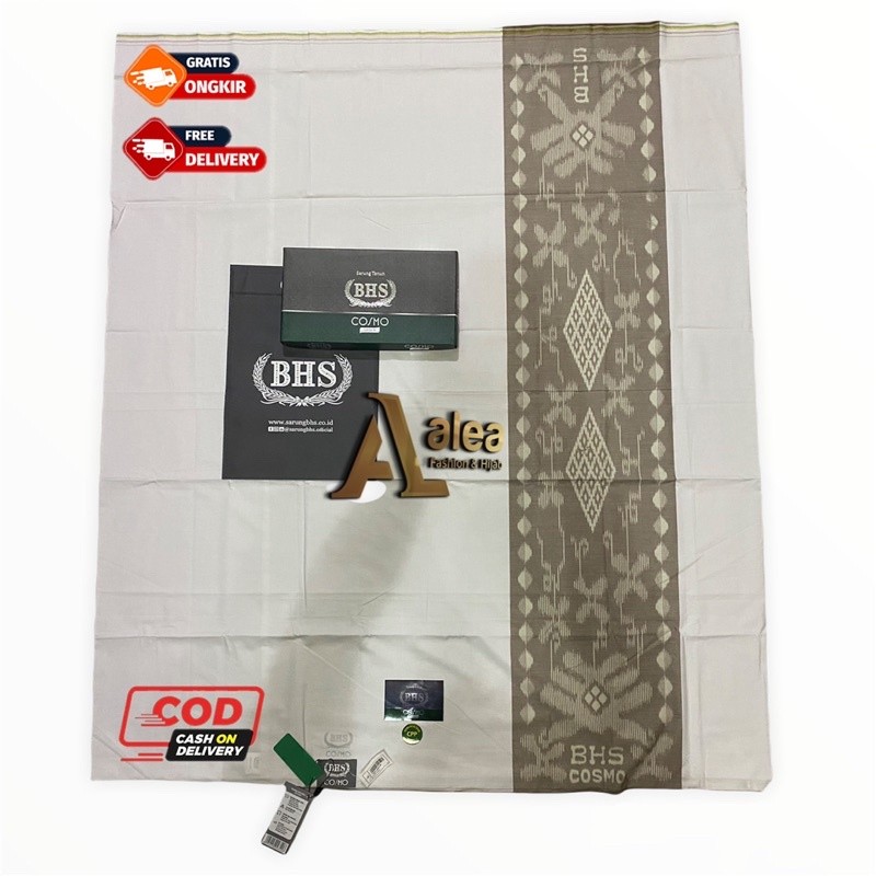 SARUNG BHS COSMO PUTIH POLOS