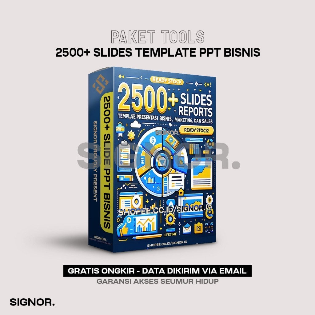 [T8009] 2500++ Slides Reports - Template PPT Powerpoint Presentasi Laporan Bisnis, Marketing, dan Sa