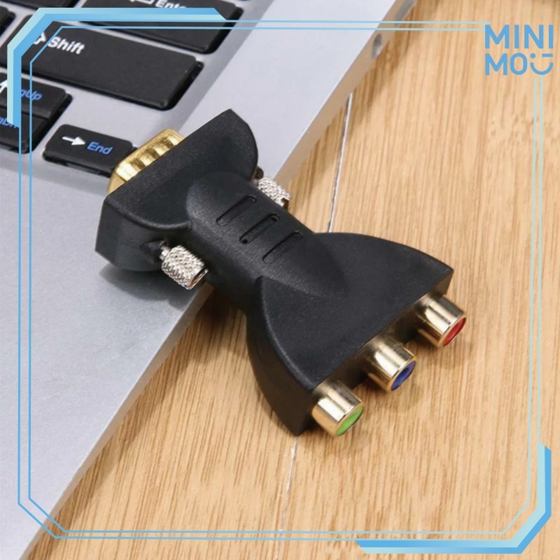 Konverter HDMI Ke AV Full HD 1080P Mini Adaptor 3RCA Audio Video Output Gambar Jernih Untuk TV Analo
