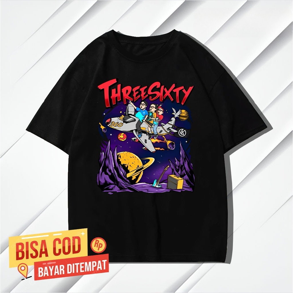KAOS THREESIXTY KAOS THREESIXTY SKATEPUNK KAOS BAND COCOK UNTUK PRIA DAN WANITA UNISEX OOTD
