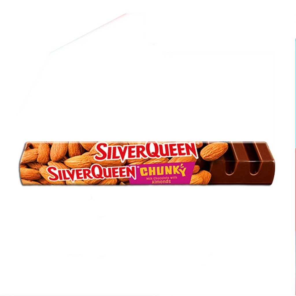 [UniGrosir] Silver Queen Silverqueen Chocolate Chunky Almond 95 gr Coklat Kacang
