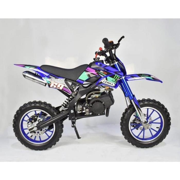 jual MOTOR MEDIUM TRAIL LENKA 69 50CC MESIN 2 TAK MOTOR MINI ANAK - Biru