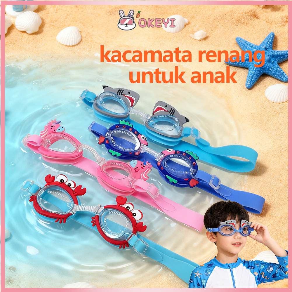 OKEYI Kacamata Renang Anak Swimming Goggles Anti Fog Kacamata Renang Pelindung Protection