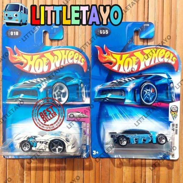 HOTWHEELS HARDNOZE DODGE NEON 2004 PUTIH HITAM - FIRST EDITION MOPAR CHARGER DAYTONA SUPRA RACE CAR