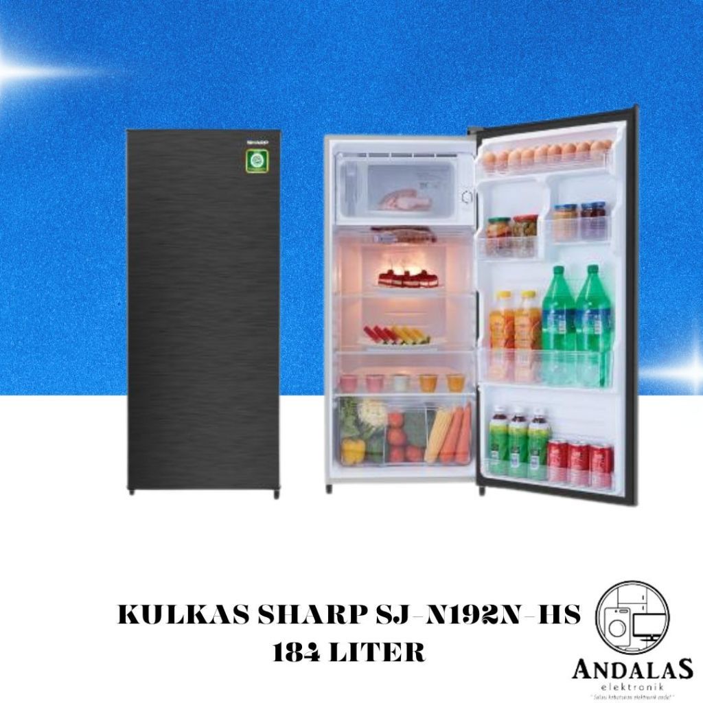 KULKAS SHARP 1 PINTU SJ-N192N-HS / SJN 192 NHS / SJ-N 192 N-HS 192 LITER GARANSI RESMI