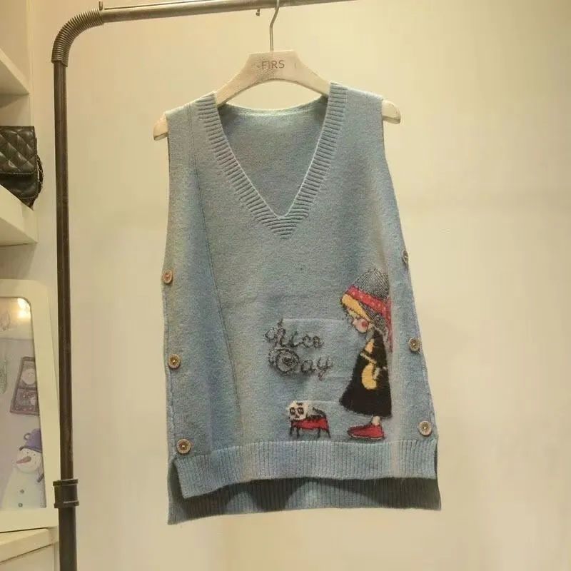 Rompi sweater wanita rompi rajutan baru