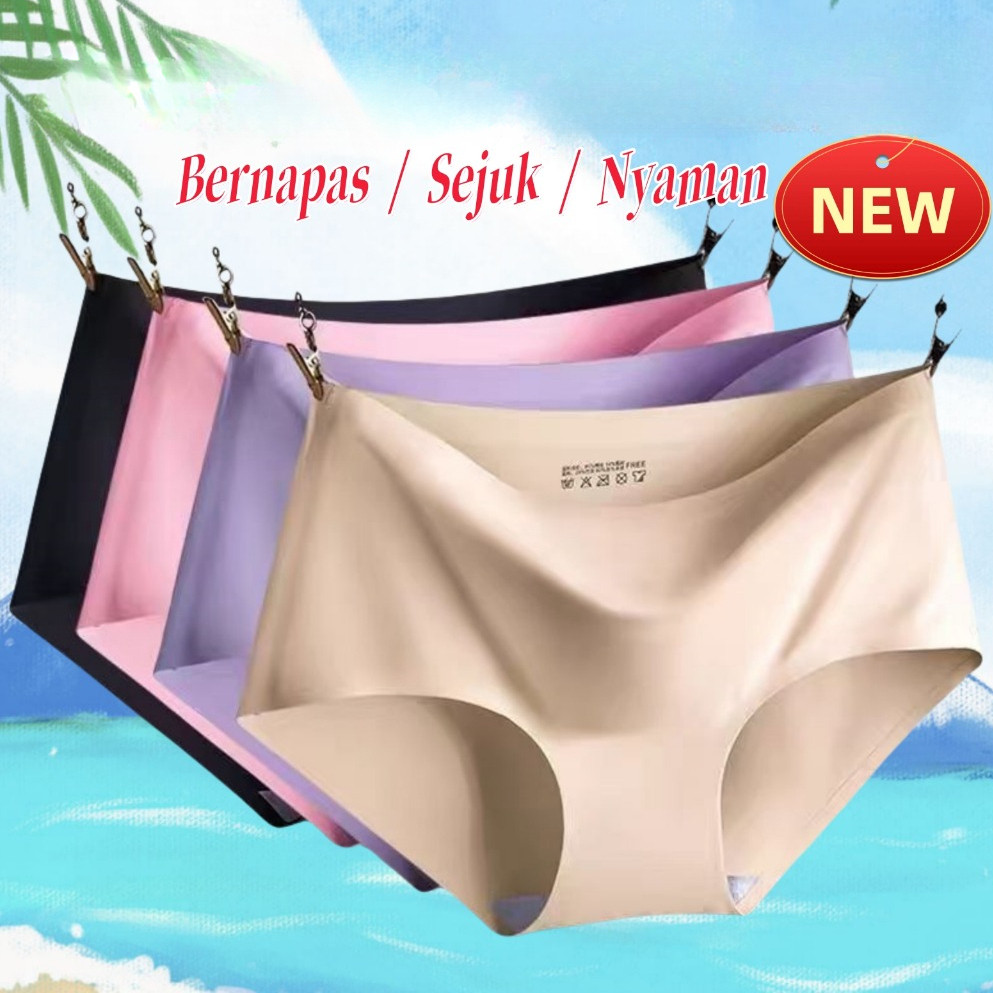 [COD] CD/Celana Dalam Seamless Import Celana dalam wanita transparan tipis lembut cd tanpa jahitan c