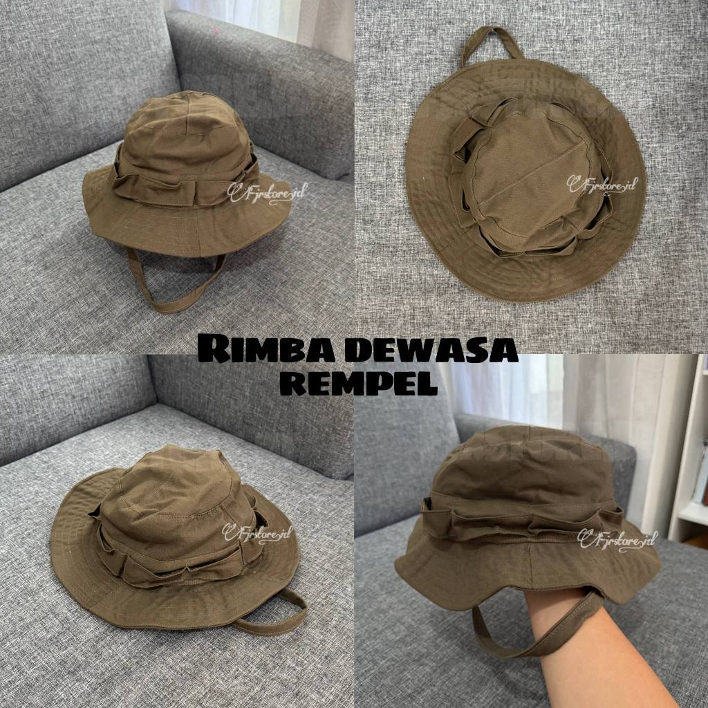 Jungle Hat - Topi Rimba Dewasa - Topi Gunung - Topi Mancing - Topi Outdor Topi Bucket Outbond