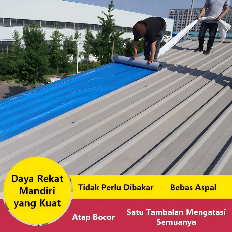Pita Waterproofing Karet Butil Berlapis Aluminium Foil untuk Atap Baja Bergelombang