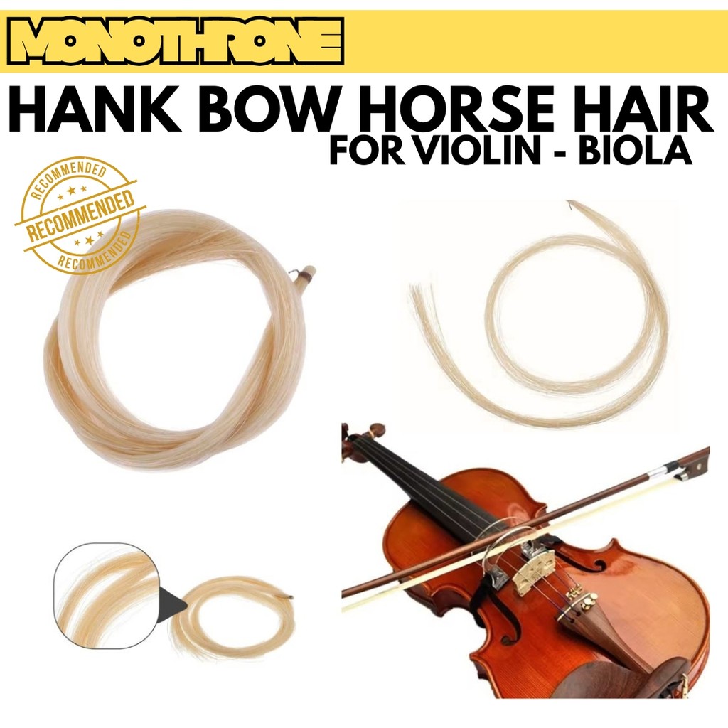Hank Bow Busur Biola Violin Horse Hair Bow Rambut Kuda HairBow Viola Cello Bass Biola