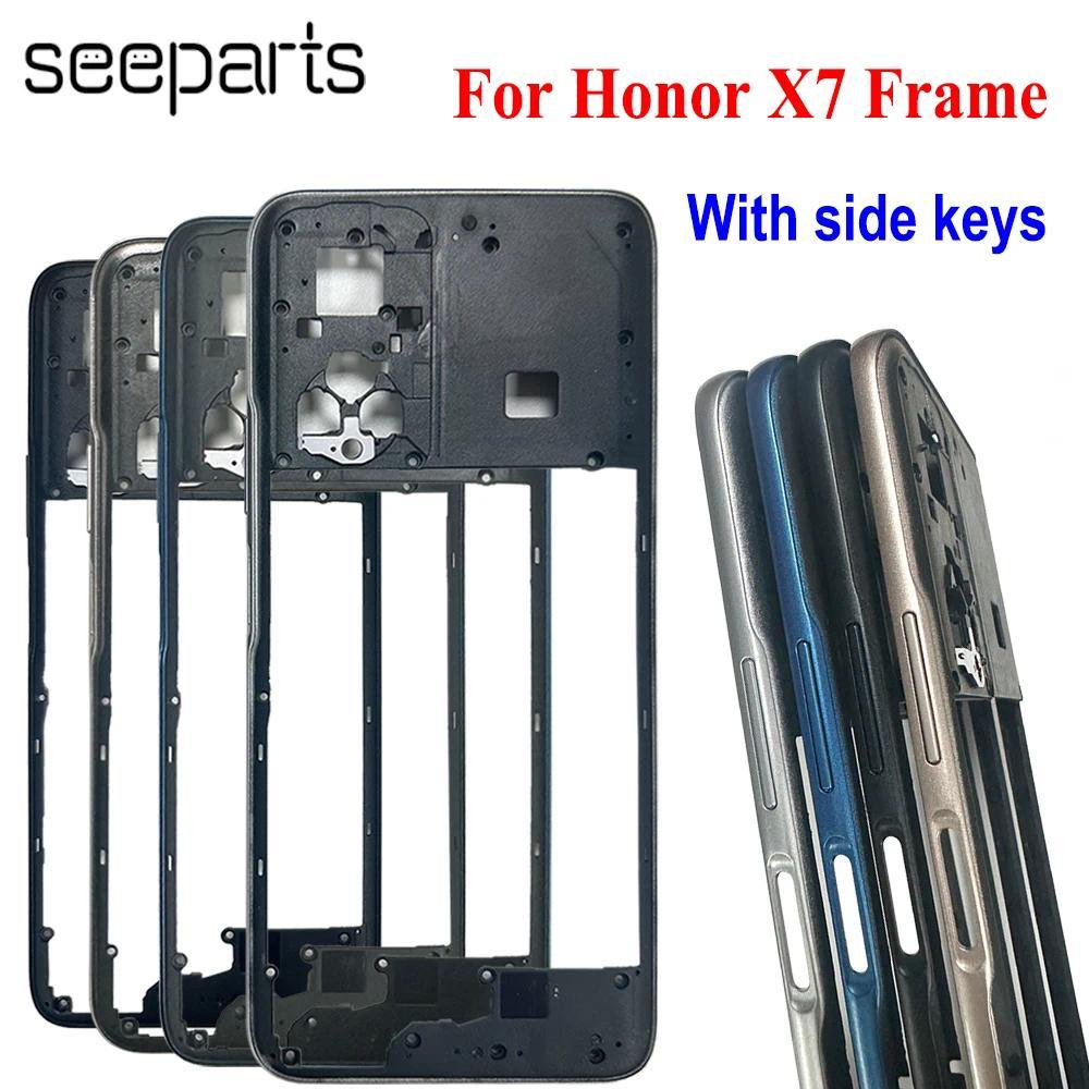 For Honor X7 X7A X7C X7D Middle Frame With Side Button Bezel Cover Plate Housing Replacement Parts