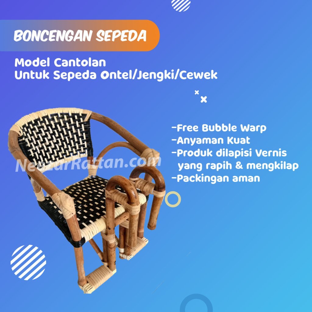 Boncengan sepeda Anak depan model sepeda CEWEK Phoenix murah Rotan
