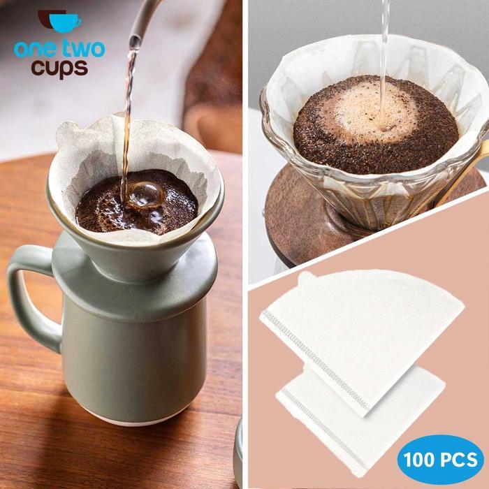 Kertas Saringan Kopi Filter Paper V60 1-2 Cups 100 Lembar Food Grade Aman untuk Seduh Manual Brewing