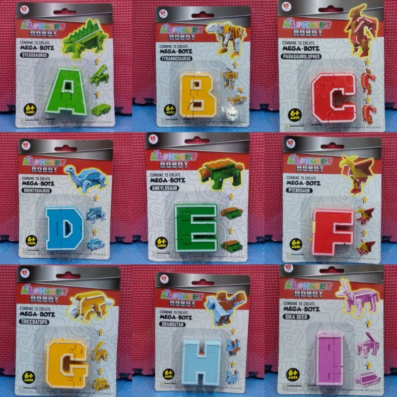 Inflatablestoys - Toy Addict Mainan Edukasi Alphabet Huruf Robot Mega Bots (A-Z)