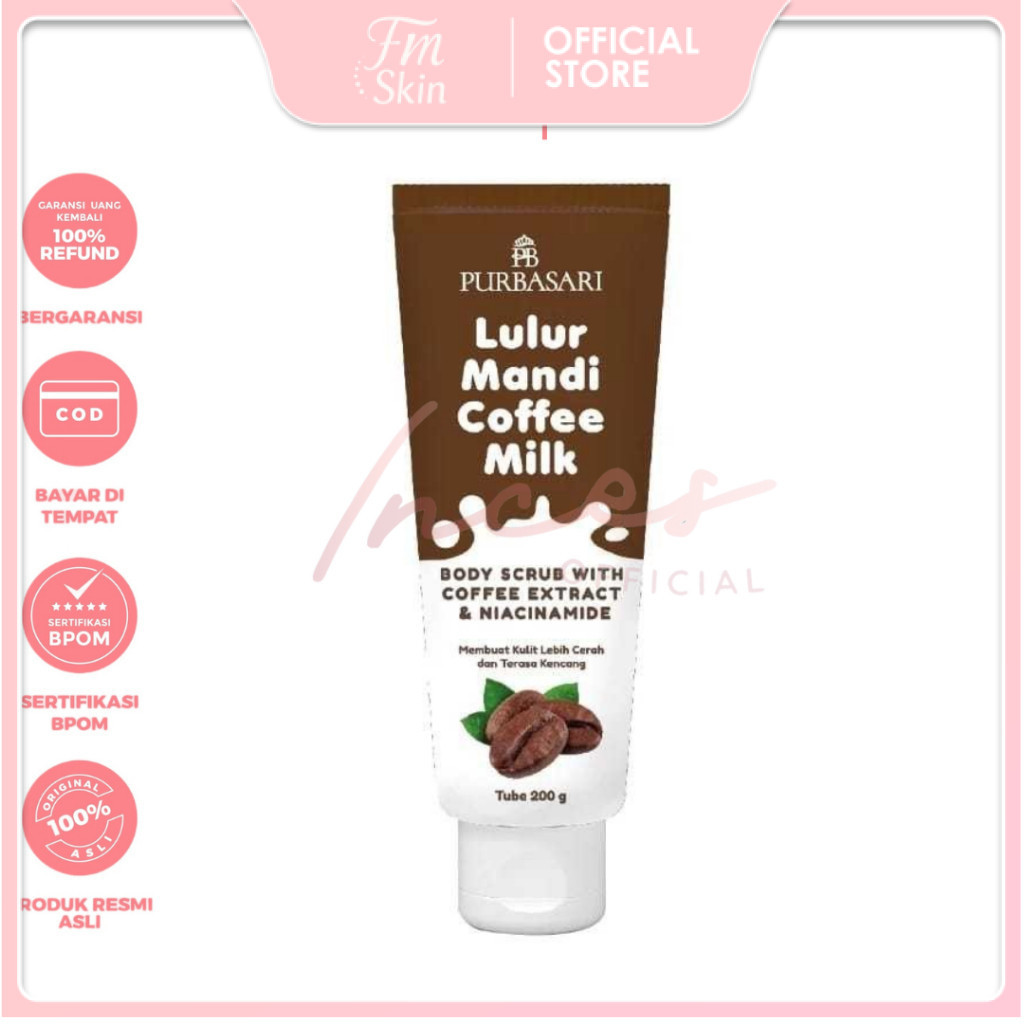FS  - PURBASARI Lulur Mandi Coffe Milk 200GR Tube