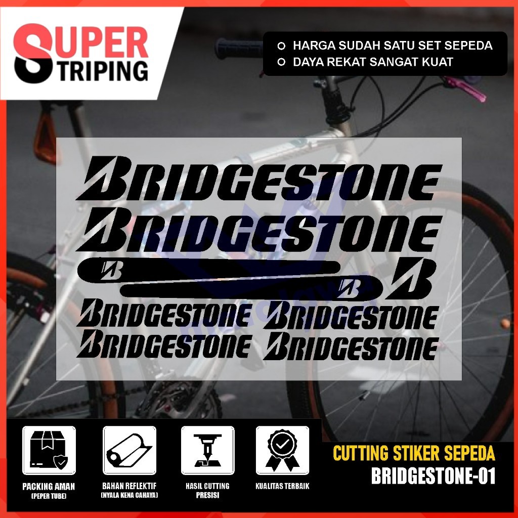 Cutting Stiker Sepeda Bridgestone Sticker polet decal aksesoris Frame Fixie mtb Kalcer SET 01
