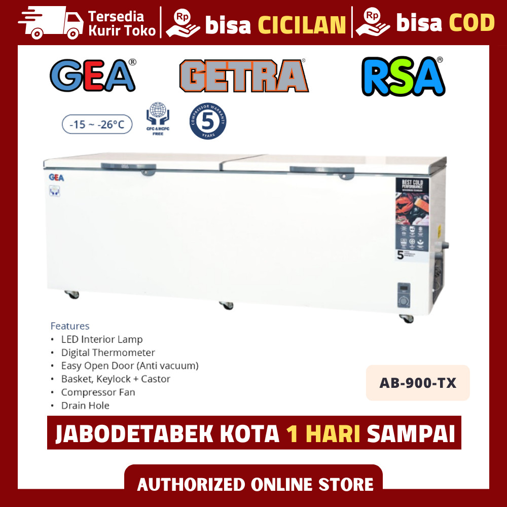 CHEST FREEZER GEA AB-900-T- X FREEZER FROZEN FOOD AB 900 TX ORIGINAL
