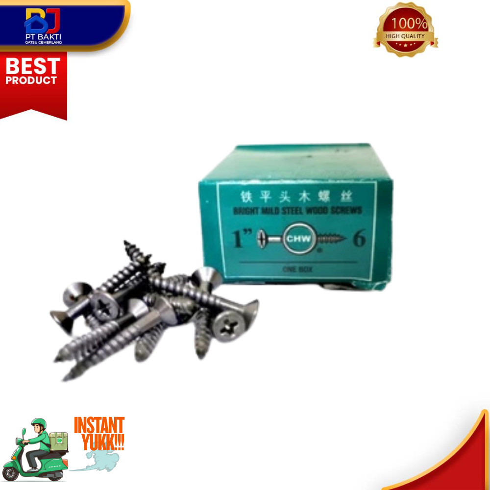 SKRUP KAYU "CHW" 3 INCH / SKRUP TEMBOK KAYU