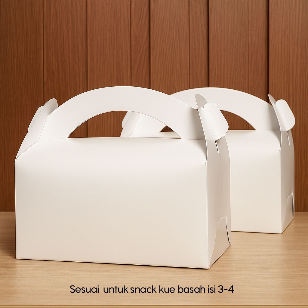 Gable Box Ivory: 16x9x8 cm / snack box / fried chicken box / box ayam goreng