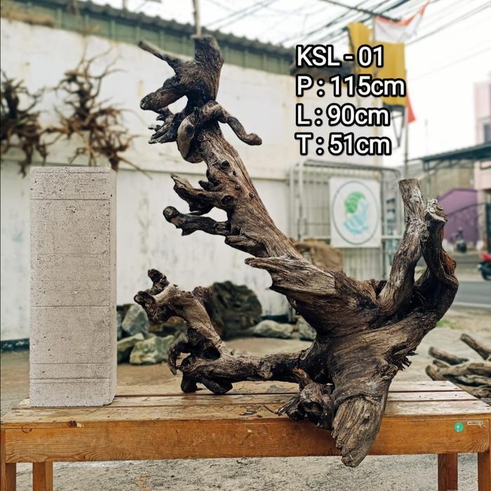 HIASAN KOLAM PALUDARIUM TERARIUM | KAYU HARDSCAPE SANTIGI JUMBO - KSL-01