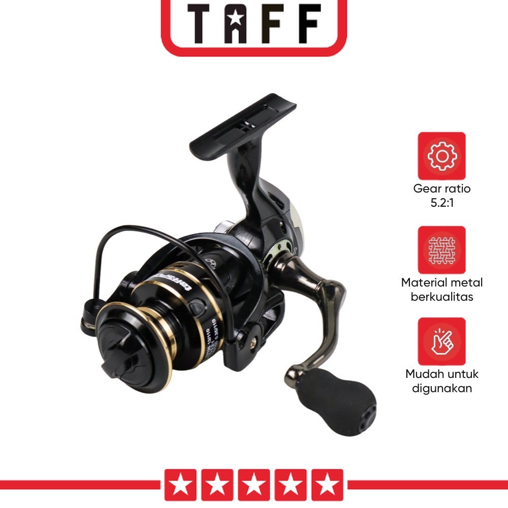 TAFFSPORT Gold Sharking Metal Reel Pancing Spinning 5.2:1 - NX4000