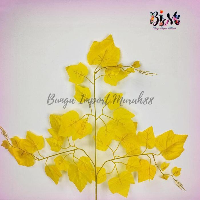 COD DAUN ANGGUR DEKORASI GRIFFIN CABANG 3 LUSINAN - DAUN DEKORASI WEDDING - Kuning Terlaris