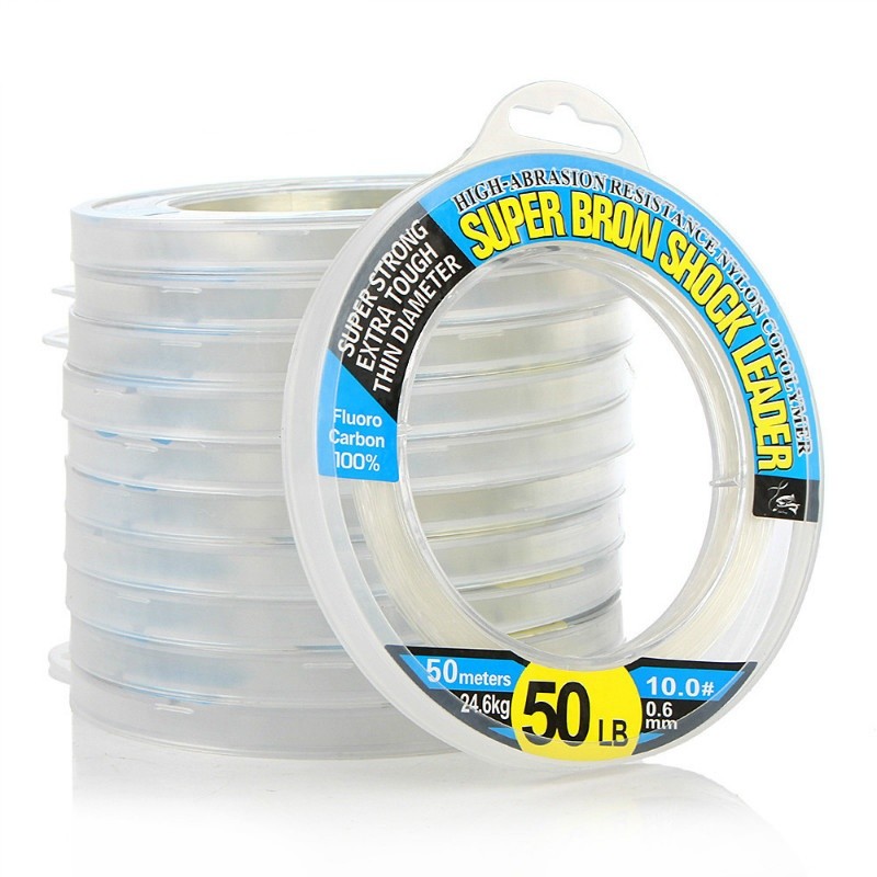 NGB 50M 100% Super Strong True Fluorocarbon Fishing Line Monofilament Leader Carbon Fiber Fly Fishin