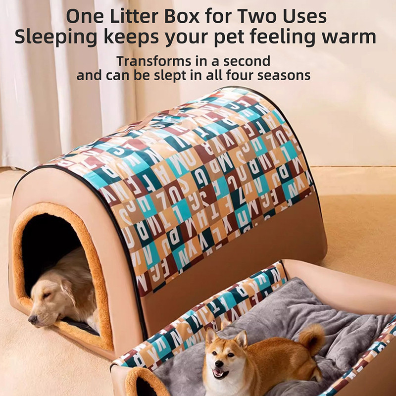 Winte Winter New Dog Kennel Winter Warm Large Dog Oversized Dog House House Closed Winter Removable 