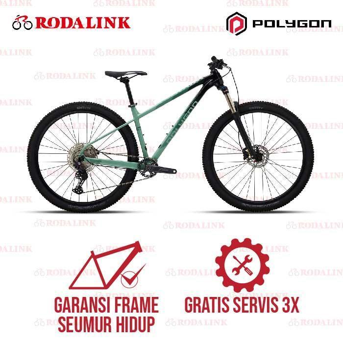 Polygon Sepeda Gunung Xtrada 6 – MTB Alloy, Siap Offroad Ringan - Green, 27.5 S - Green, 27.5 S