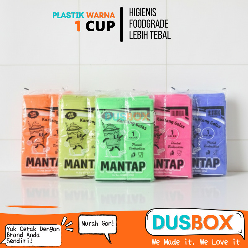 Kantong plastik cup 1 gelas/plastik 1cup/plastik kecil/plastik cup 10x30/plastik warna warni tebal