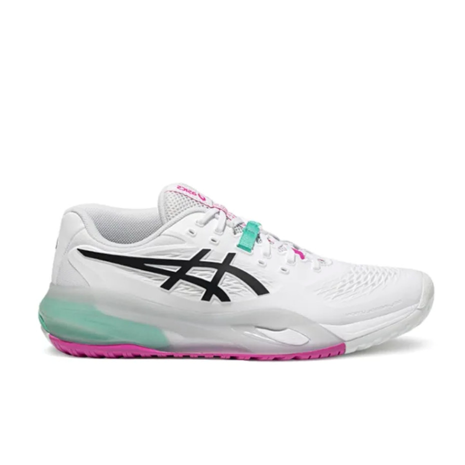 Sepatu Tenis Padel Pria Asics GEL-Resolution X White Aurora Green Original 1041A481-103