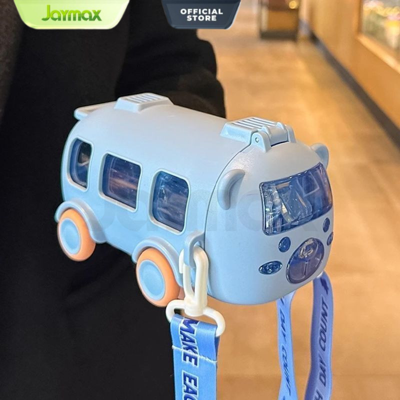Botol Minum Anak + Tali Dan Sedotan 500ml Bus Botol Korea Bottle