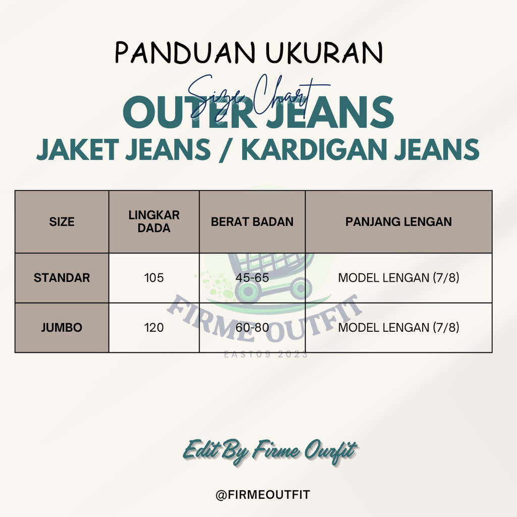 Moms_Syafa Cardigan Jeans Wanita/Outer Jeans Wanita/Cardigan Outer